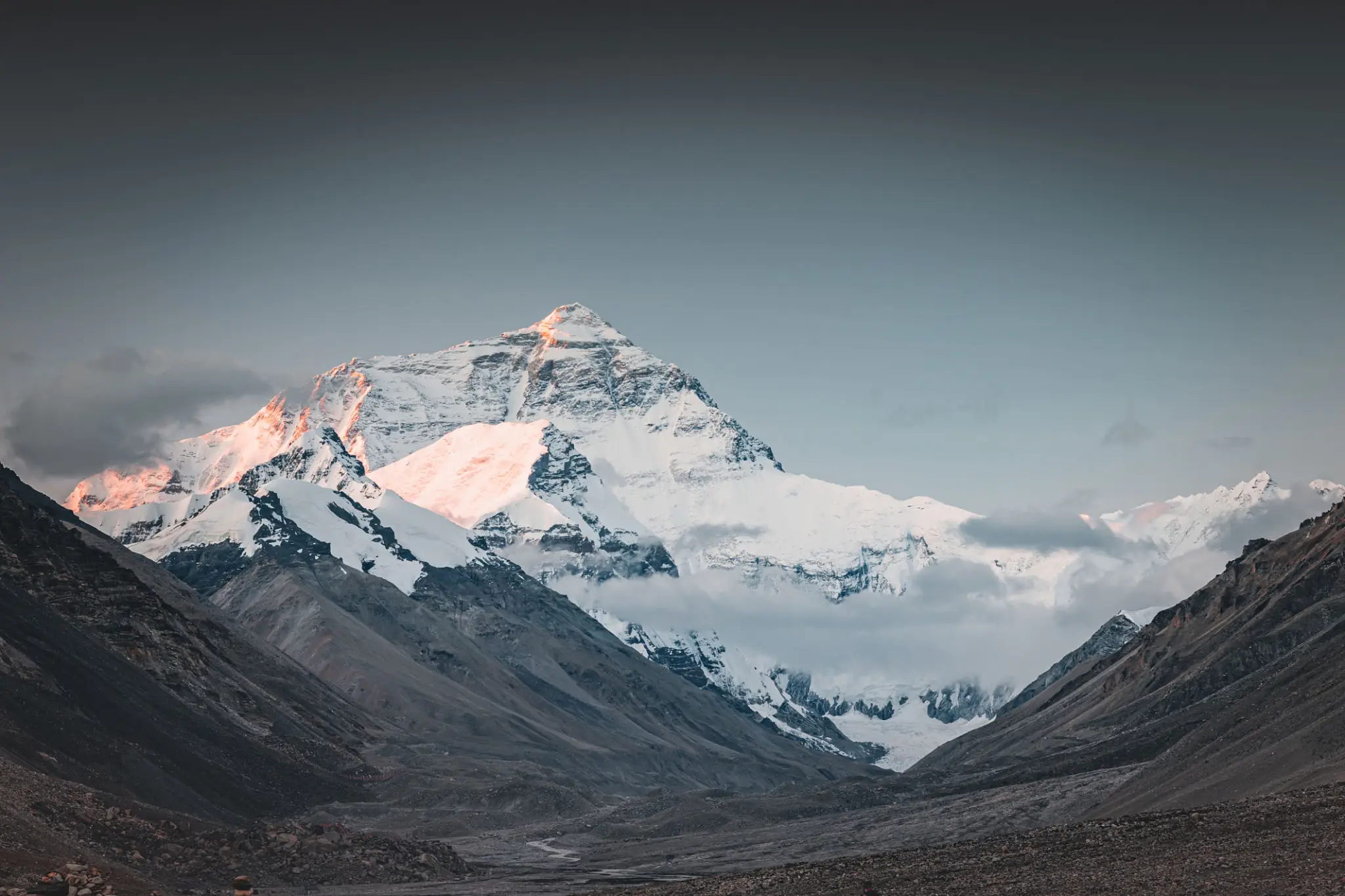Majestic mountains with snow-capped summit