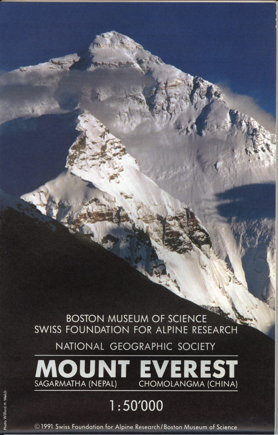 Wilford took this photo of Mount Everest from the base camp in Tibet. It became the National Geographic Society’s official map of Mount Everest